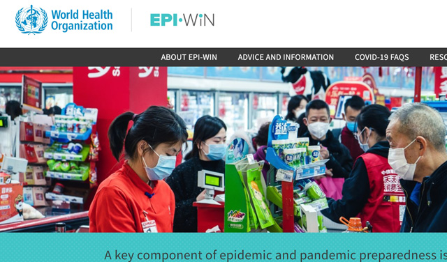 WHO의 EPI-WIN 인터넷 홈페이지