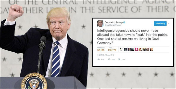 트럼프 대통령이 취임후 처음 방문한 CIA에서 연설한뒤 트윗에 글을 올렸다.