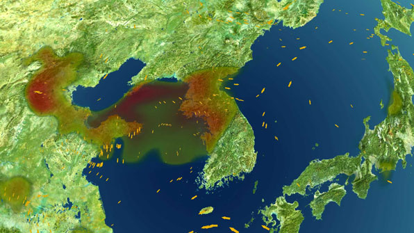 지난 20일 국립환경과학원 미세먼지 예측 모델