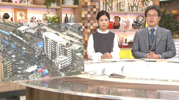 NHK의 보도 장면