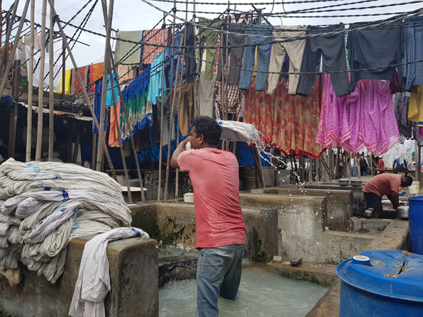 뭄바이 도비가트의 빨래꾼