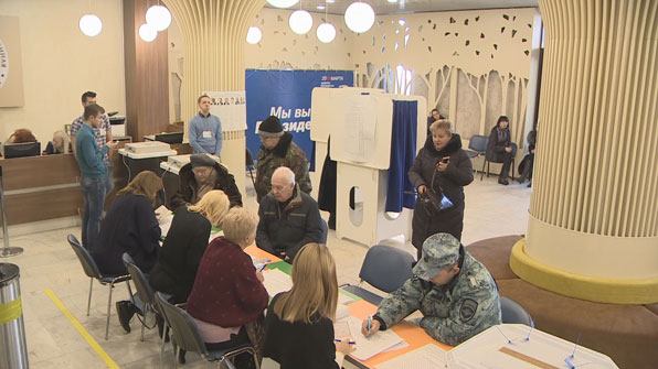 러시아 대선 투표장