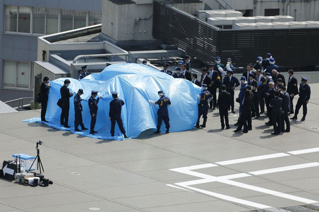 드론이 발견된 일본 총리 관저 옥상