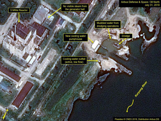 영변 핵시설 위성 사진(38 노스, 지난 7월)