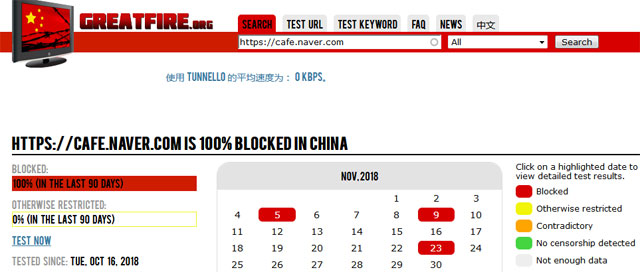 25일 현재 중국에서 차단된 도메인은 구글을 비롯해 10만 개가 넘는다.