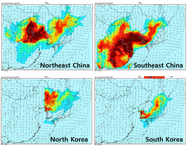 아주대 김순태 교수 연구팀의 2018년 4월 20일 미세먼지 예측 모델