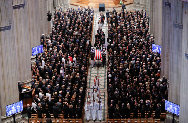 존 매케인 전 상원의원 장례식 (2018년 9월 1일, 워싱턴 국립성당)
