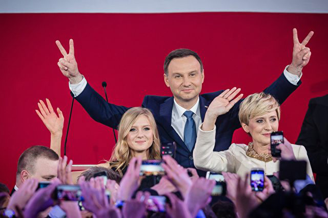 2015년 폴란드 대선에서 승리한 안드레이 두다 대통령