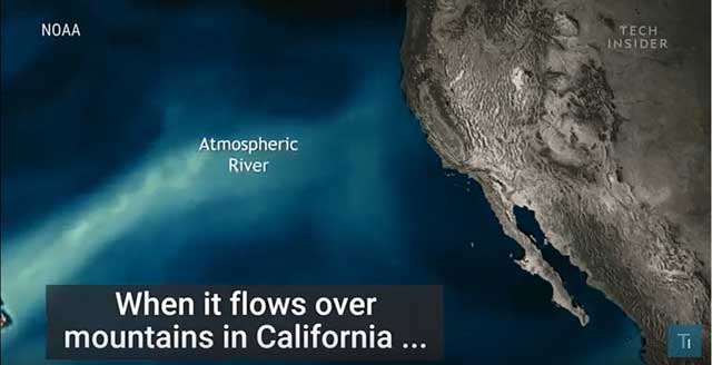 태평양에서 미국 서부 사이에 생겨나는 ‘대기 강’