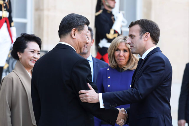 시진핑 중국 주석과 마크롱 프랑스 대통령