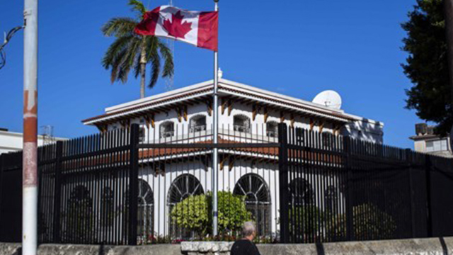쿠바 아바나의 캐나다 대사관. 미국 대사관에서 멀지 않은 곳에 있다.
