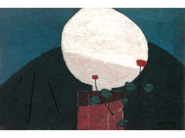 백자와 꽃, 1949, 캔버스에 유채, 40.5×60cm, 환기미술관 소장