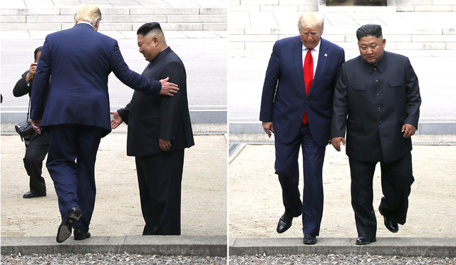 6월 30일 판문점 군사분계선, 김정은 北 국무위원장과 트럼프 美 대통령
