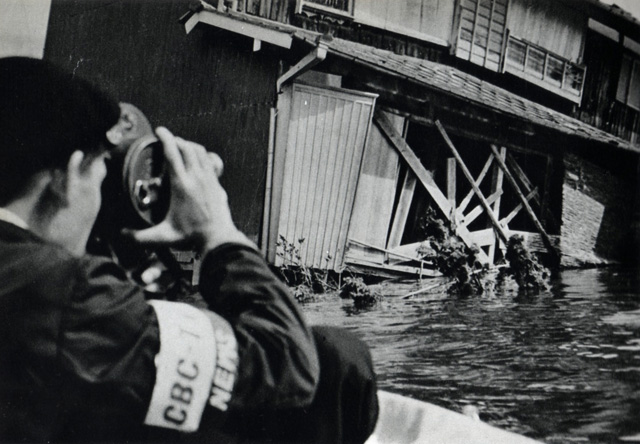 1959년 태풍 ‘베라’로 홍수가 난 나고야 지방. 사진 제공 : 일본 Chubu-Nippon Broadcasting
