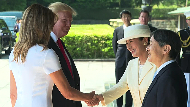지난 5월 트럼프 미국 대통령 부부의 방일을 환영하는 나루히토 일왕과 마사코 왕비