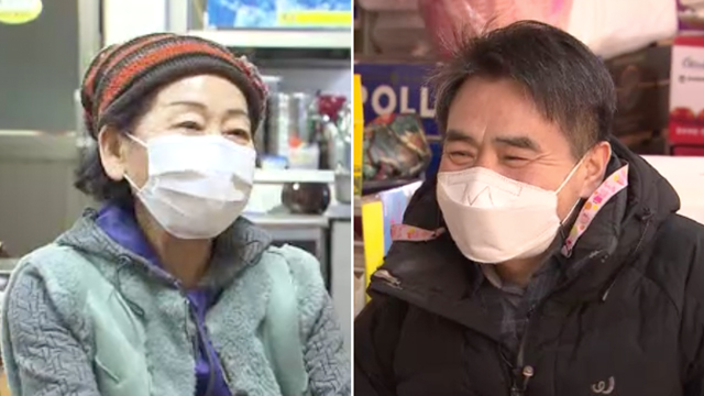   왼쪽: 서울 구로구에서 음식점을 운영하는 주숙자 씨                 오른쪽: 서울 구로구에서 과일가게를 운영하는 김용관 씨