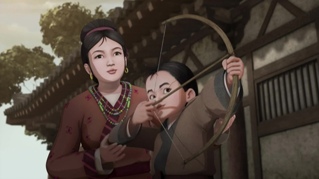 2017년 방송된 북한의 3D 만화 ‘고주몽’