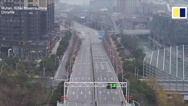 중국 후베이성 우한의 도로. 출처 scmp.com