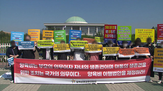 지난 6일, ‘양육비해결총연합회(양해연)’ 소속 회원 30여 명이 국회 앞에 모여 양육비 법안 통과를 촉구했다.