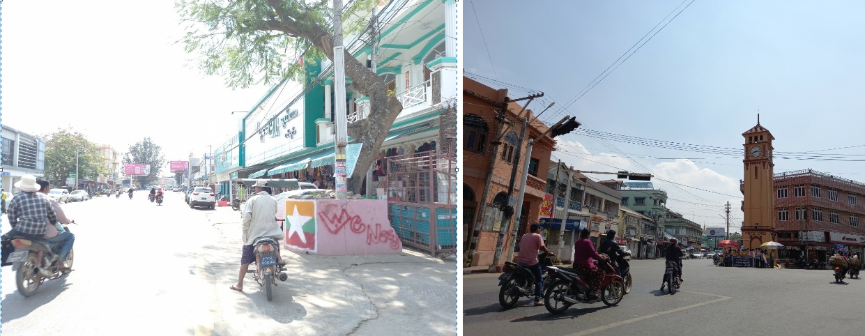 만달레이구 핀우린 마을 쿠데타 이후 거리 모습. [출처: 현지 익명 제보자 촬영. 재판매 및 DB금지]    
