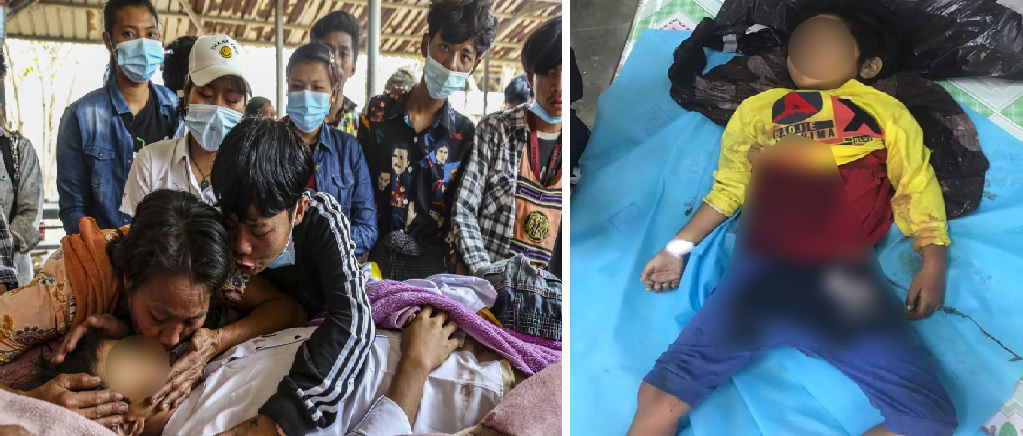 미얀마 군경 총격에 희생된 어린이들 [출처 : 현지 제보자]