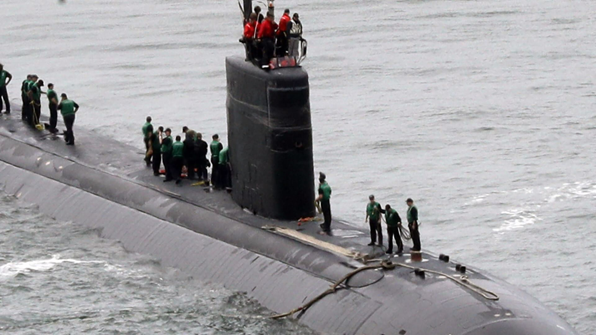 지난달 부산항에 입항한 미 핵추진 잠수함 ‘샤이엔함’