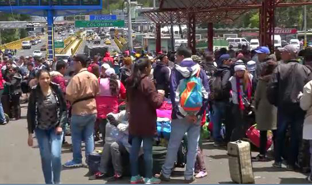 에콰도르-페루 접경 베네수엘라 난민들