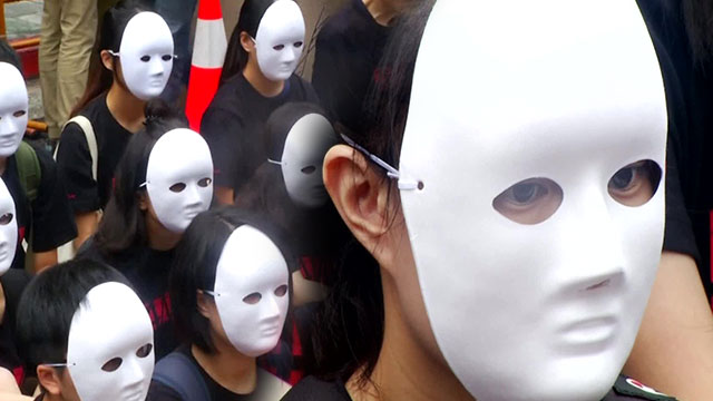 타이완 사람들이 일본에 위안부 피해를 사과하라는 집회를 하고 있다. 