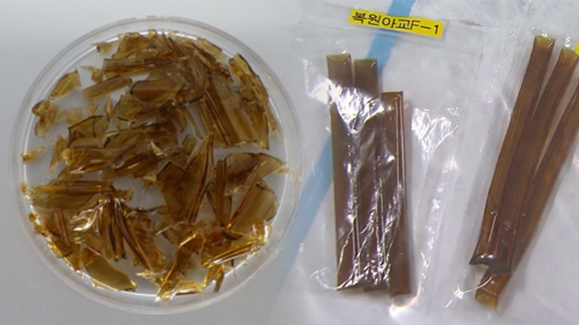 한국전통문화대학교 연구진이 복원 생산한 전통 아교