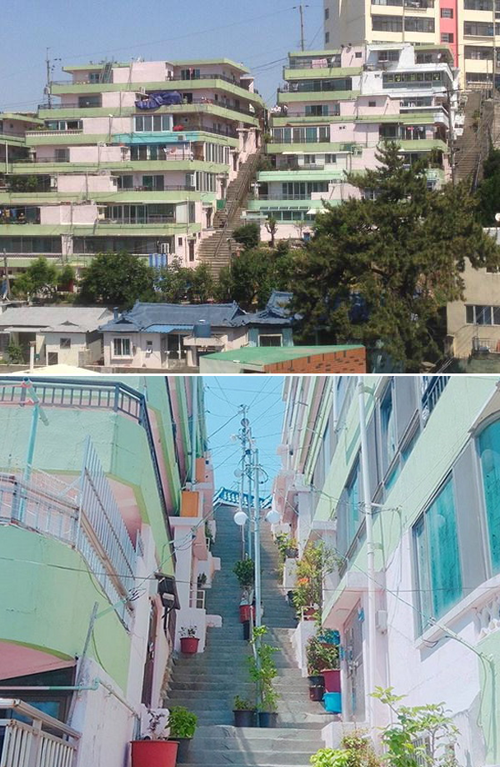 KBS 2TV 월화드라마 드라마 ‘쌈, 마이웨이’에서 주인공들이 사는 곳으로 나오는 계단식 공동주택인 부산 남구 문현동 한성주택 (사진제공: 부산 남구청)