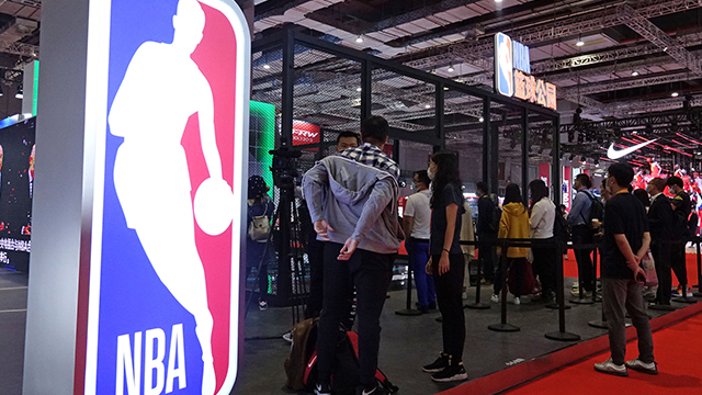 중국 국제수입박람회 미국프로농구 NBA 전시관 [사진 출처: 연합뉴스]