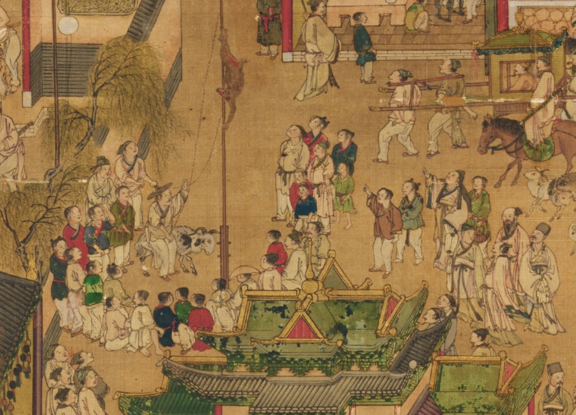 〈태평성시도 太平城市圖〉, 비단에 채색, 113.6×49.1cm, 국립중앙박물관