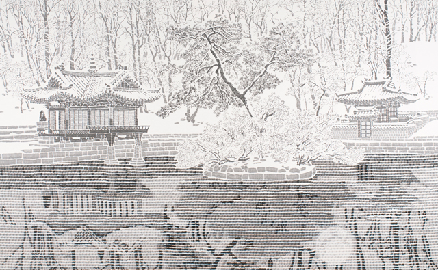 〈Landscape_창덕궁 후원〉, 100×162cm, 화선지에 수묵, 2021