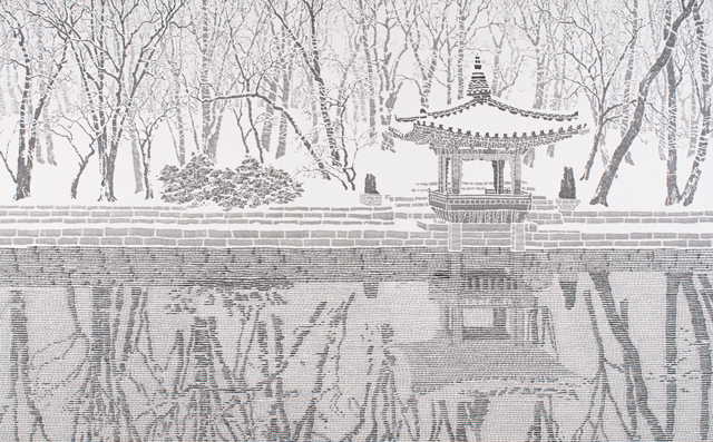 〈Landscape_창덕궁 후원〉, 100×162cm, 화선지에 수묵, 2021
