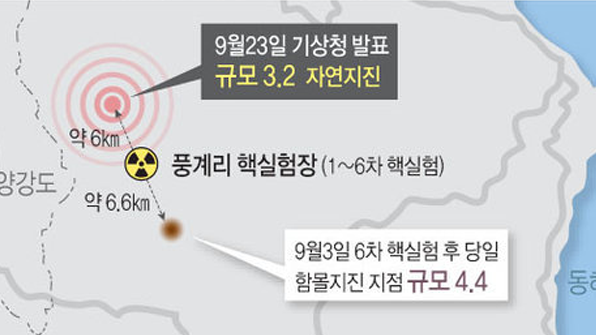 기상청 “北 지진규모 3.2…핵실험 아닌 자연지진 결론”