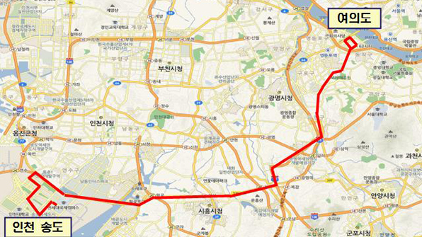 인천 송도-서울 여의도·잠실역 광역급행버스 다음달 운행
