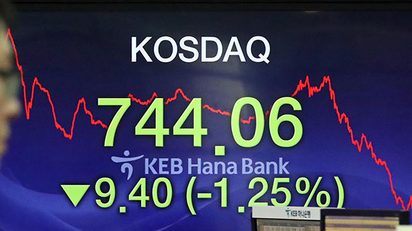 코스닥 닷새째 하락…750선 무너져