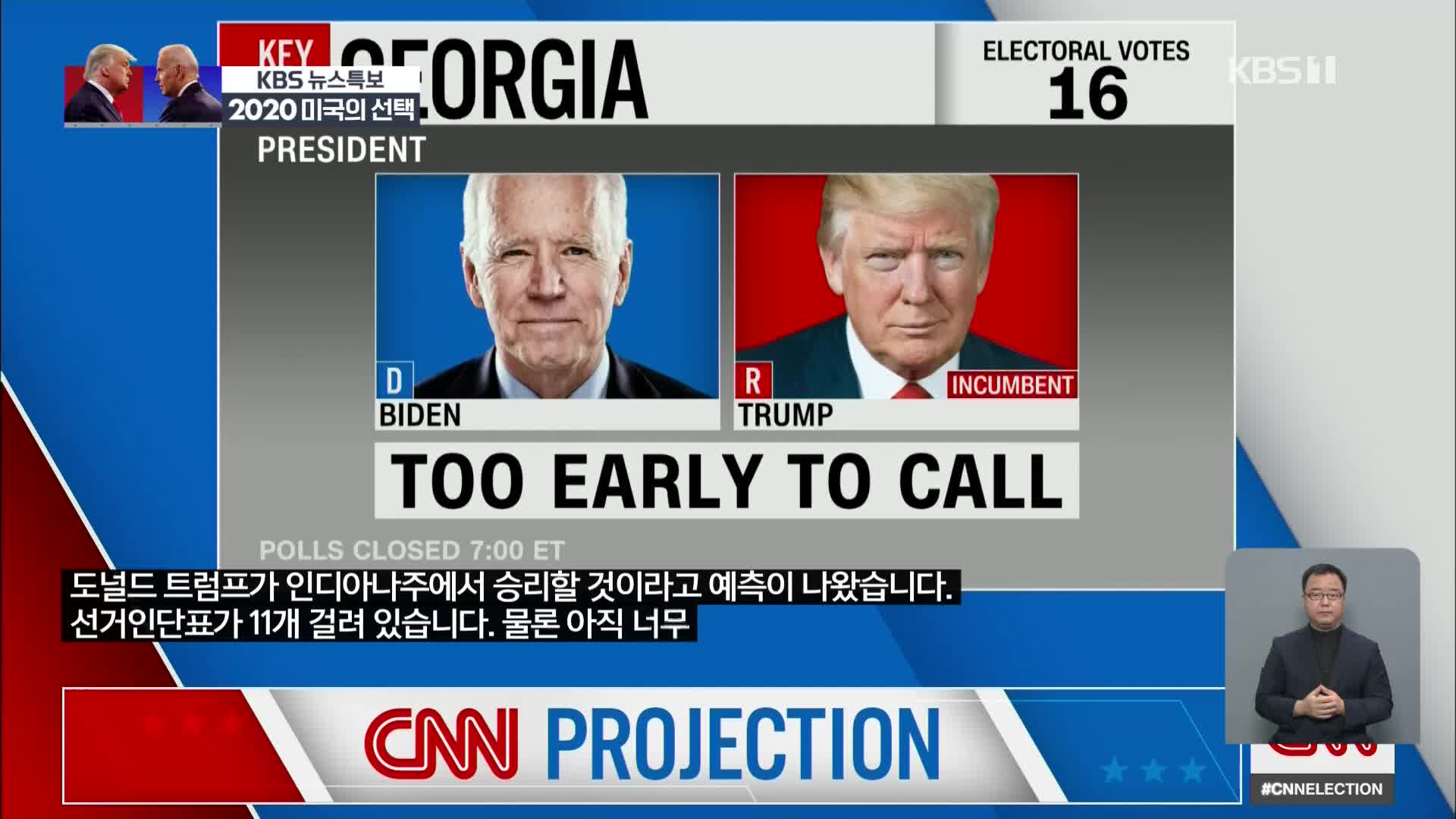 2020 미국 대통령 선거…Cnn 동시통역