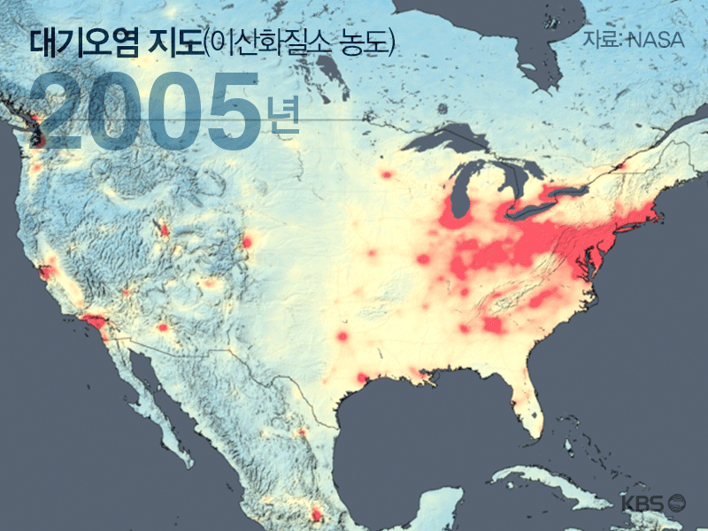 미국 애니메이션 GIF 지도