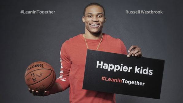미 NBA 스타들도 샌드버그의 'Leanin Together' 운동에 동참하고 있다.