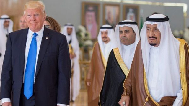 트럼프 대통령과 살만 사우디 국왕 (2017년 5월) 