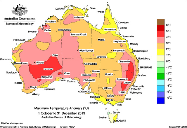 지난해 10월부터 12월까지 호주에는 강한 폭염이 이어졌다