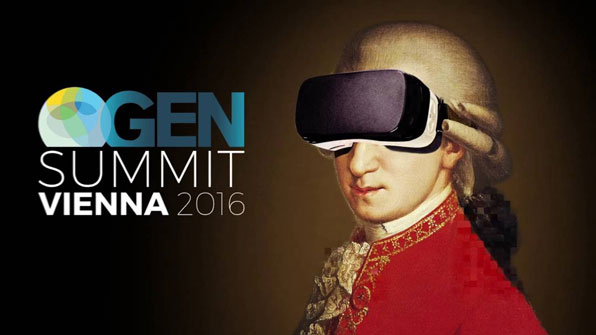 GEN Summit 2016은 오스트리아 비엔나에서 열렸다. 주최측은 행사 포스터에 오스트리아를 상징하는 모차르트에 VR 헤드기어을 씌운 모습을 담아 VR 저널리즘에 대한 기대감을 드러냈다. 