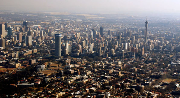 남아프리카공화국 최대 도시 요하네스버그(Johannesburg) 전경