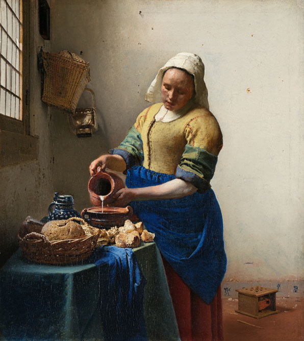 우유를 따르는 여인(요하네스 베르메르_1658년 作