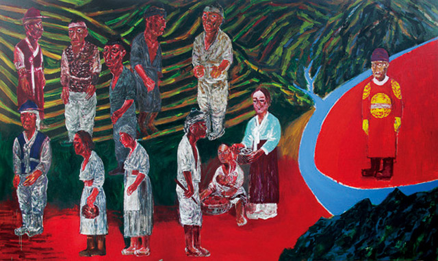 ‘백성들의 생각_정순왕후’, 300×500cm, 캔버스에 아크릴, 2014