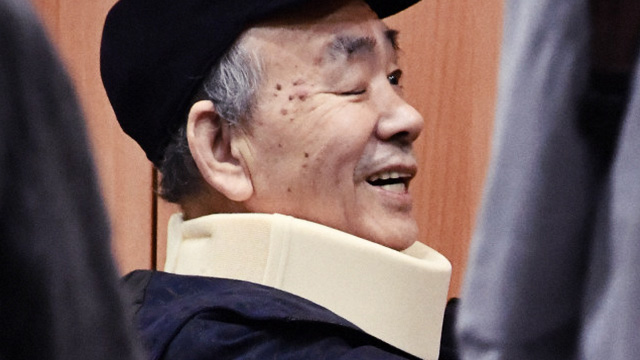 18일 출소한 야마구치구미 2인자 다카야마 키요시가 미소를 띠고 있다. (출처:마이니치신문)