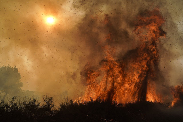 지난 10월 미국 캘리포니아주 오렌지카운티에 발생한 산불