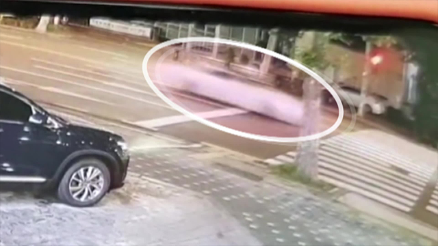 지난해 9월 장용준 씨가 운전하는 차량 모습이 담긴 CCTV 화면