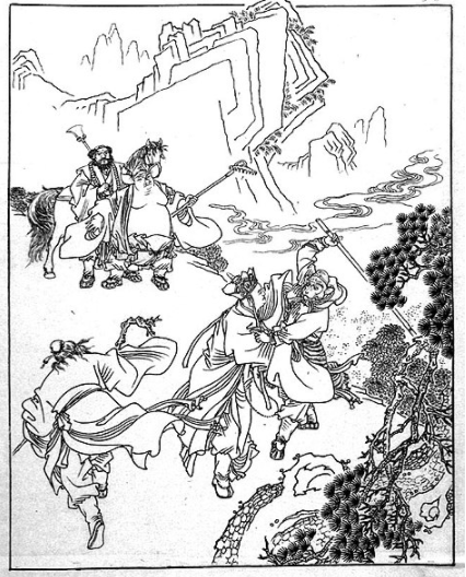 명나라 오승은의 장편 소설 〈서유기〉의 삽화. 〈서유기〉는 〈삼국지〉〈수호지〉 등과 함께 중국 4대 기서로 불린다.